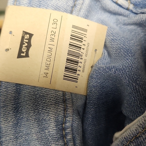 Levi's 711 Skinny Jeans Mid Rise Distressed Ripped Light Wash 32x30 - Picture 9 of 11